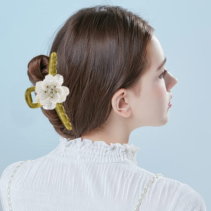 Flower Hair Stuff Clips, Hair Claw Clips, Nonslip Hair Accessories for Women Girls - OneBag