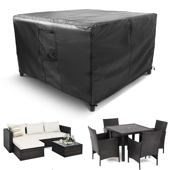 90x90x40cm Black Timizi Patio Furniture Set Cover Outdoor, Rectangular Waterproof Rainproof Windproof Anti-UV Patio Table Cover