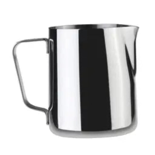 Silver Stainless Steel Latte Art Cup, Milk Frothing Jug with Measurement Mark