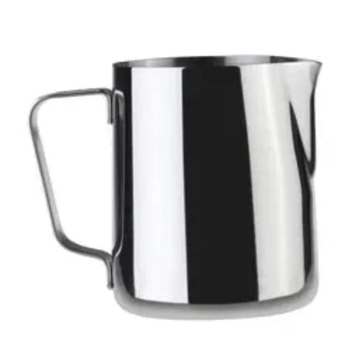 Silver Stainless Steel Latte Art Cup, Milk Frothing Jug with Measurement Mark - OneBag