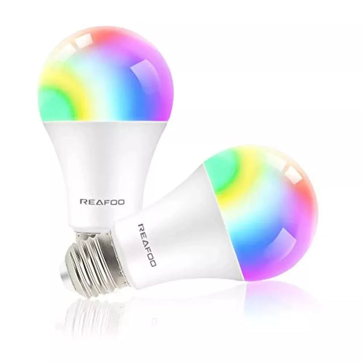 2 Pcs Smart WI-FI LED Light Bulbs with Timer and Remote Control - OneBag