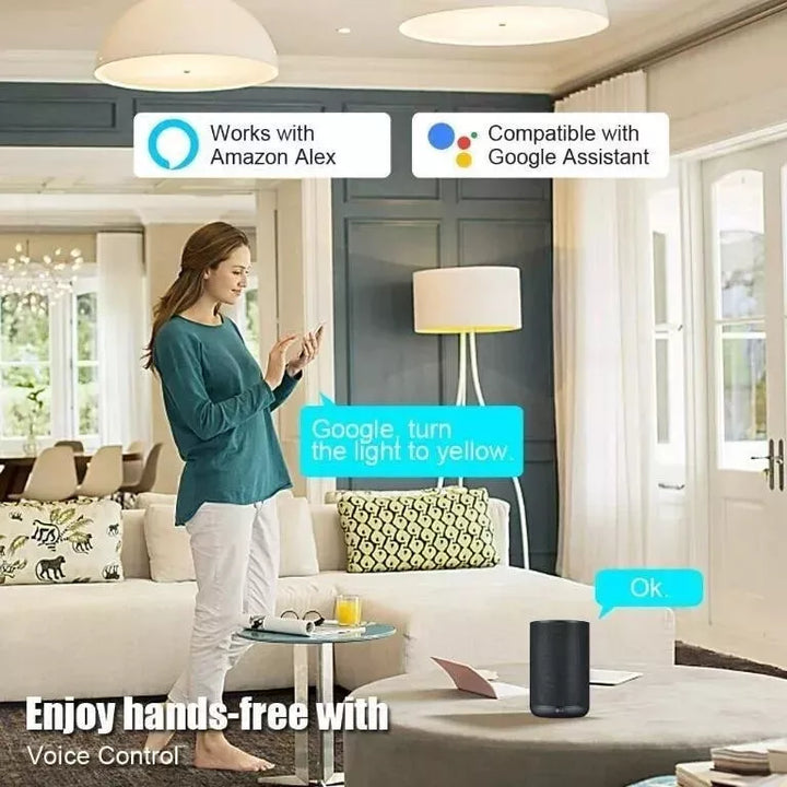 2 Pcs Smart WI-FI LED Light Bulbs with Timer and Remote Control - OneBag