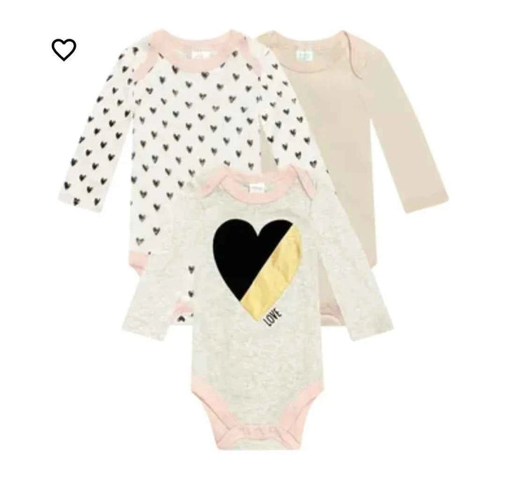 3 Pcs Baby Bodysuit