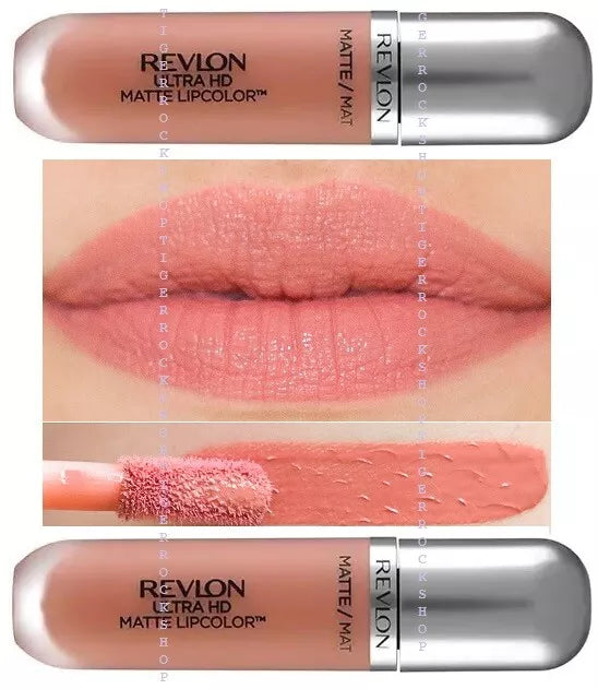 Revlon Ultra HD Matte Lipstick, Hyper Matte, Metallic Or High Shine Lip Color - OneBag