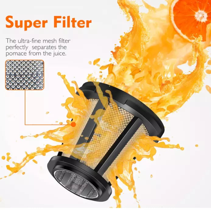 AMZCHEF White Juicer Machines, Cold Press Slow Juicer, Masticating Juicer whole Fruit and Vegetable- 309 - OneBag