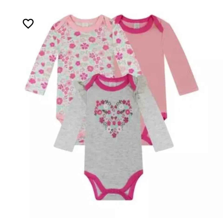 3 Pcs Baby Bodysuit