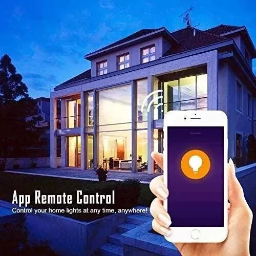 2 Pcs Smart WI-FI LED Light Bulbs with Timer and Remote Control - OneBag