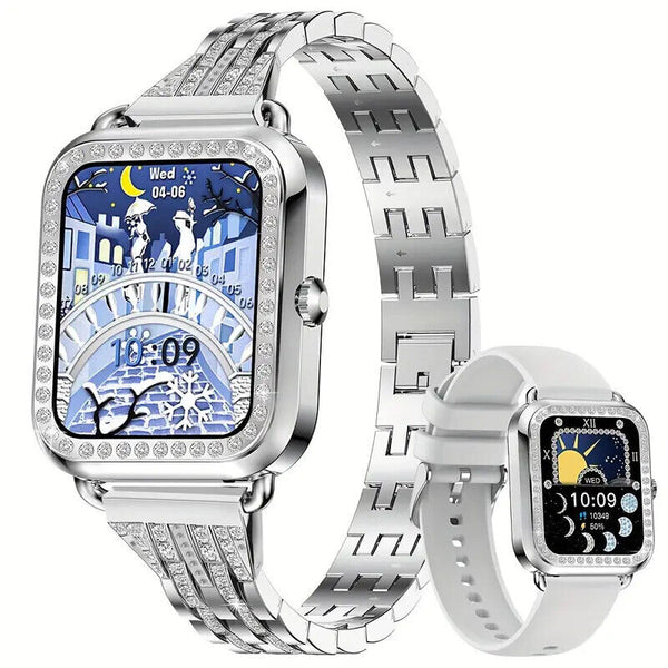 Smart Watches for Women Diamond, Touch Screen Ladies Waterproof, Fitness watch