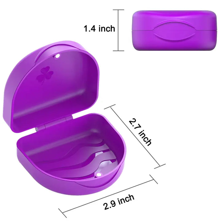 Purple Retainer Case, ARGOMAX Aligner Case, 1 Piece Braces Box, Orthodontic Box, Small Denture Box - OneBag