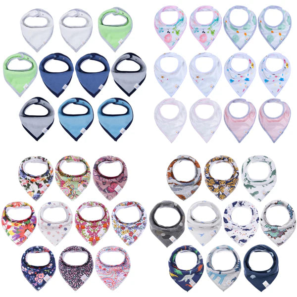 10 Pcs Baby Bandana Drool Bibs - OneBag