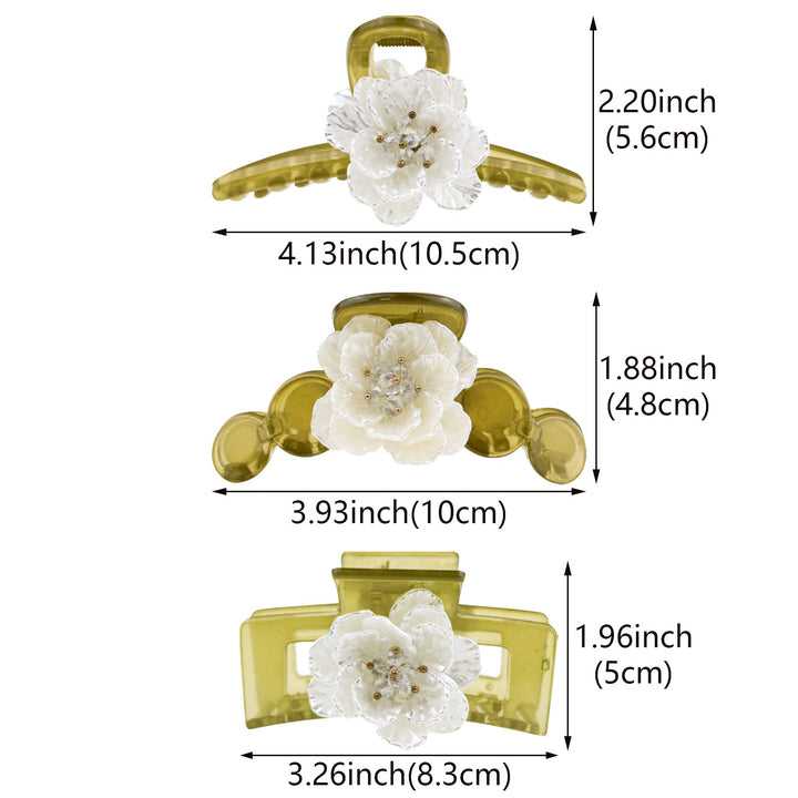 Flower Hair Stuff Clips, Hair Claw Clips, Nonslip Hair Accessories for Women Girls - OneBag