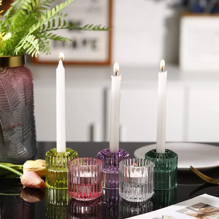 Candle Holder, Tealight Candlestick Holder 2 in 1 for Wedding, Church, Christmas, Birthday party, Bedroom Decoration - OneBag