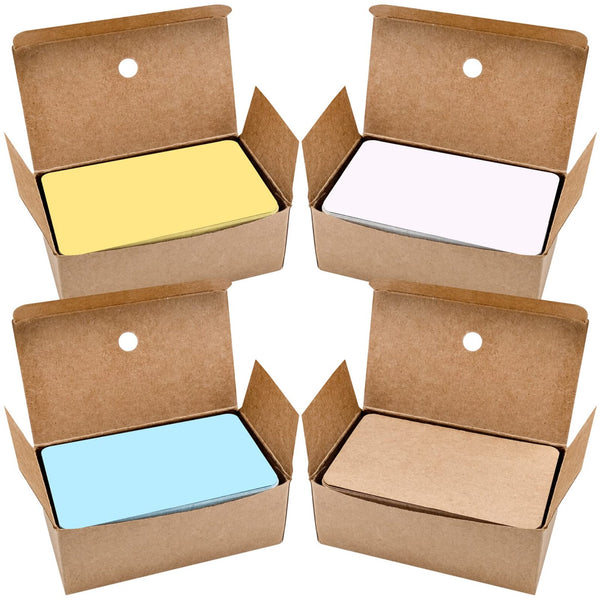 400 Pcs Blank Paper Cards, Colours Kraft Paper Cards, Index Cards